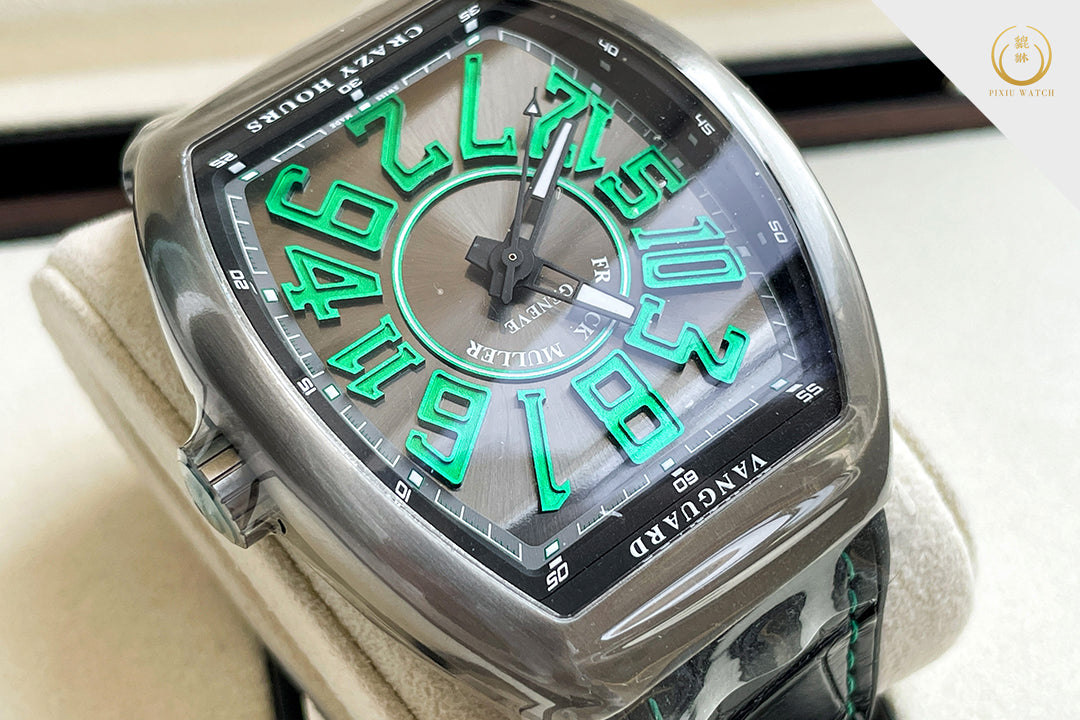 “Brand New” Franck Muller Vanguard Green Crazy Hour Titanium