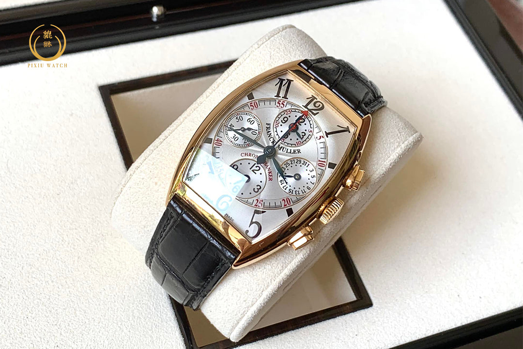 Franck Muller ChronoBanker 7850 Triple Time 18K Yellow Gold