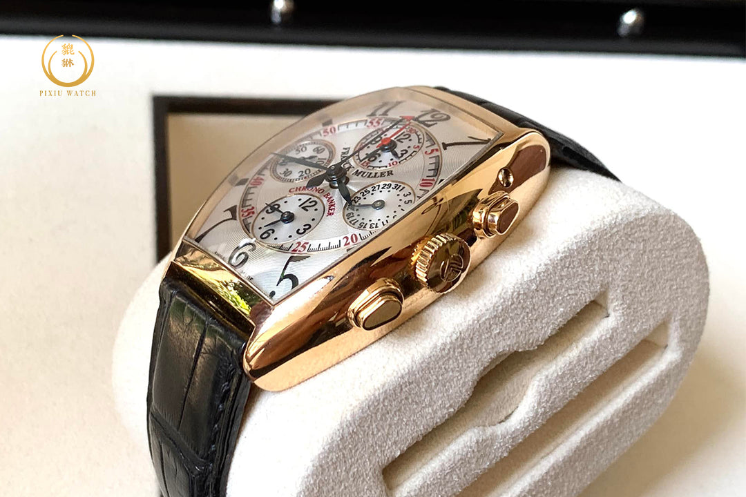 Franck Muller ChronoBanker 7850 Triple Time 18K Yellow Gold