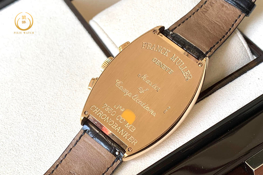 Franck Muller ChronoBanker 7850 Triple Time 18K Yellow Gold