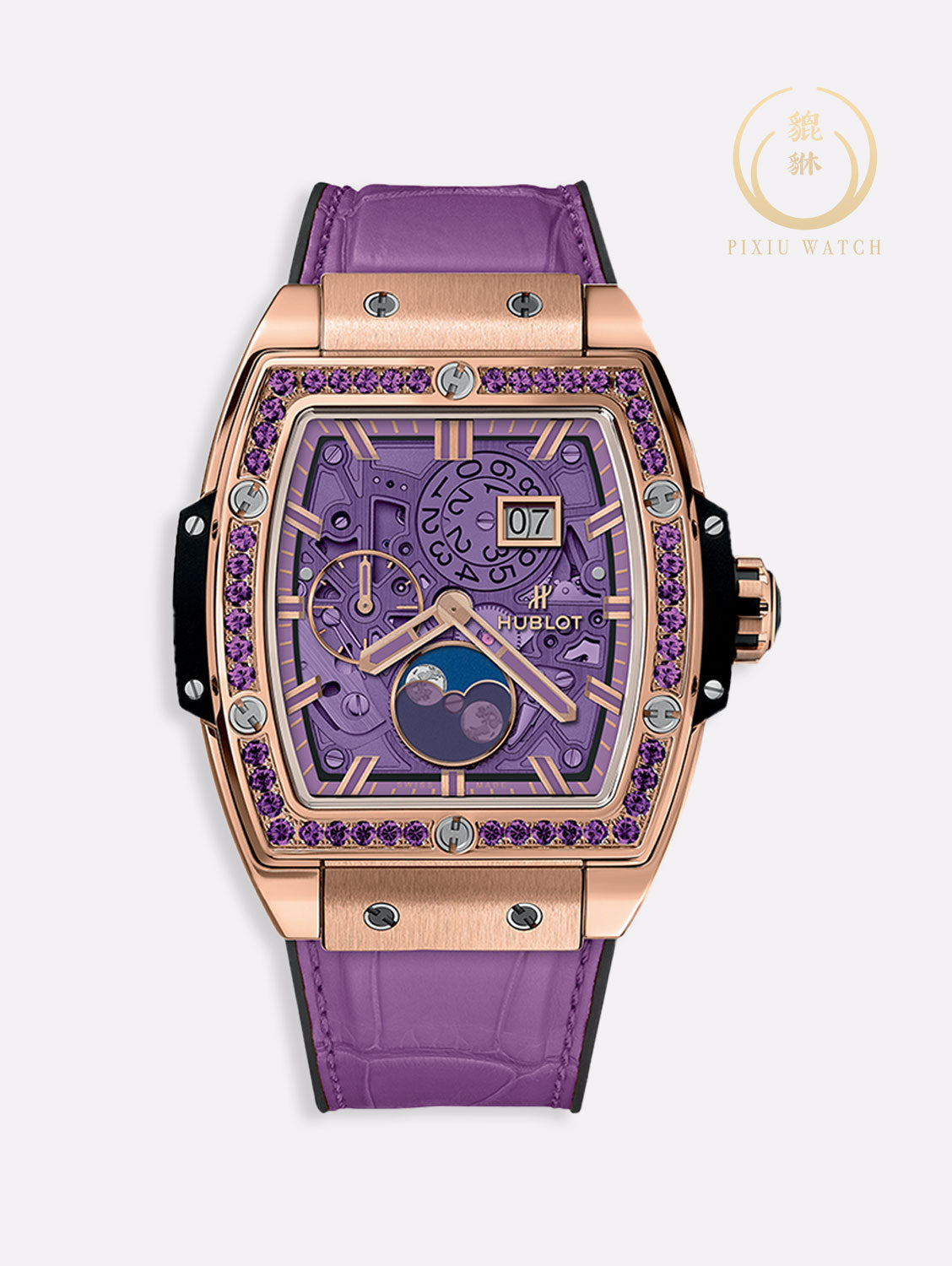 Hublot Spirit of Big Bang Moonphase Purple Theme King Gold