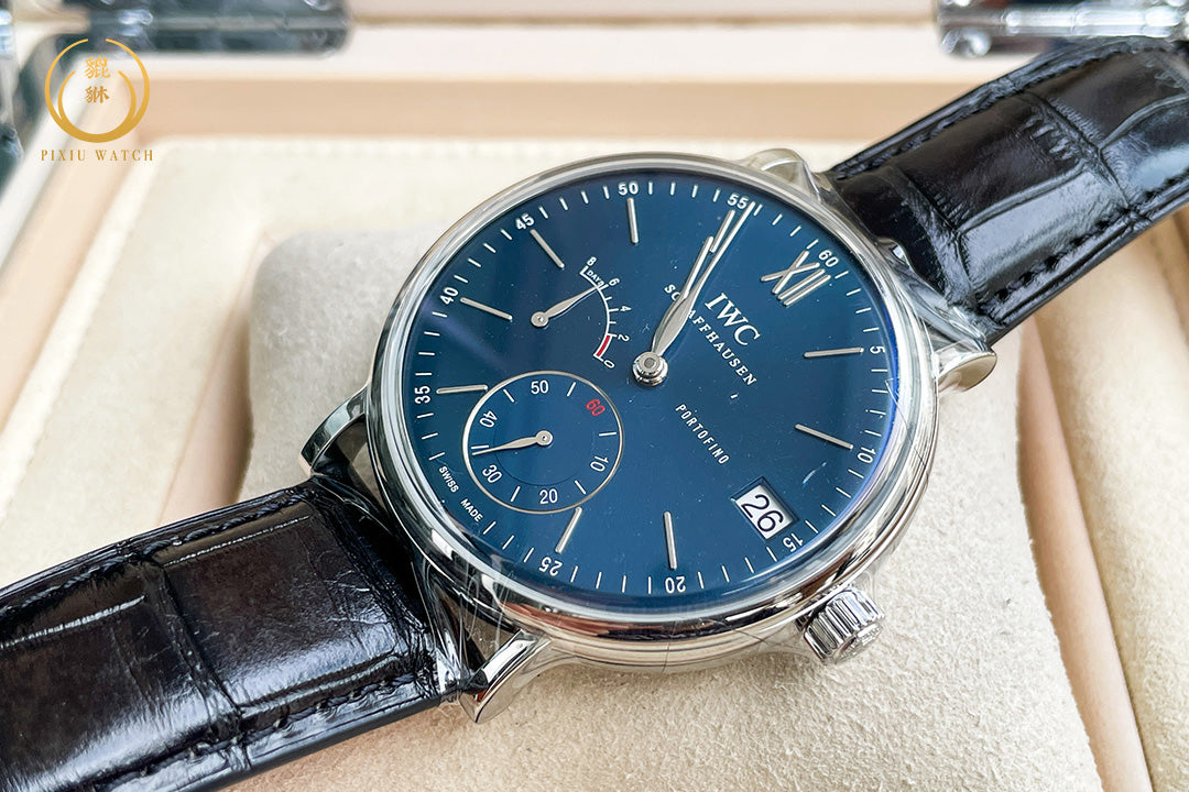 “ของใหม่” IWC Portofino IW510106 Hand-Wound 8 Days Blue Sunburst