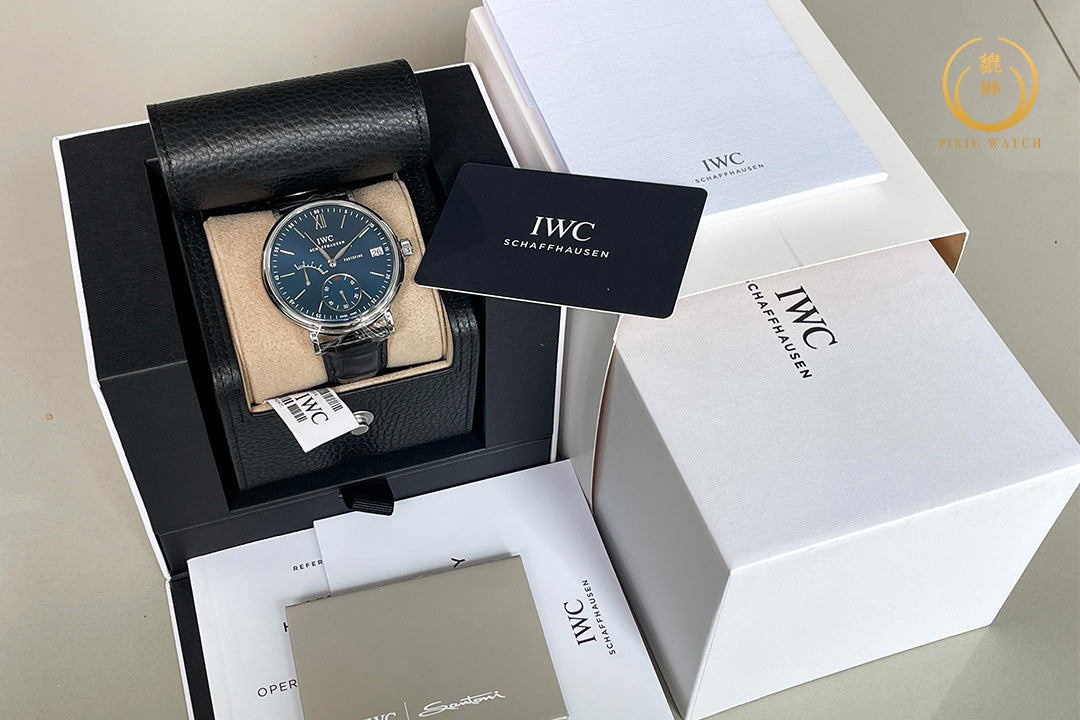 “ของใหม่” IWC Portofino IW510106 Hand-Wound 8 Days Blue Sunburst