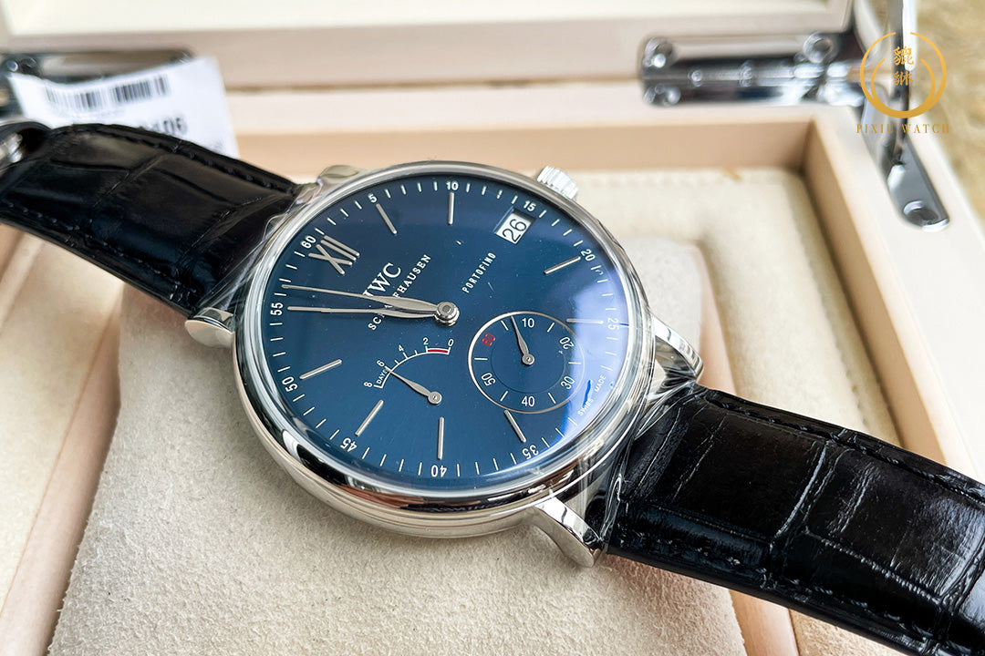 “ของใหม่” IWC Portofino IW510106 Hand-Wound 8 Days Blue Sunburst