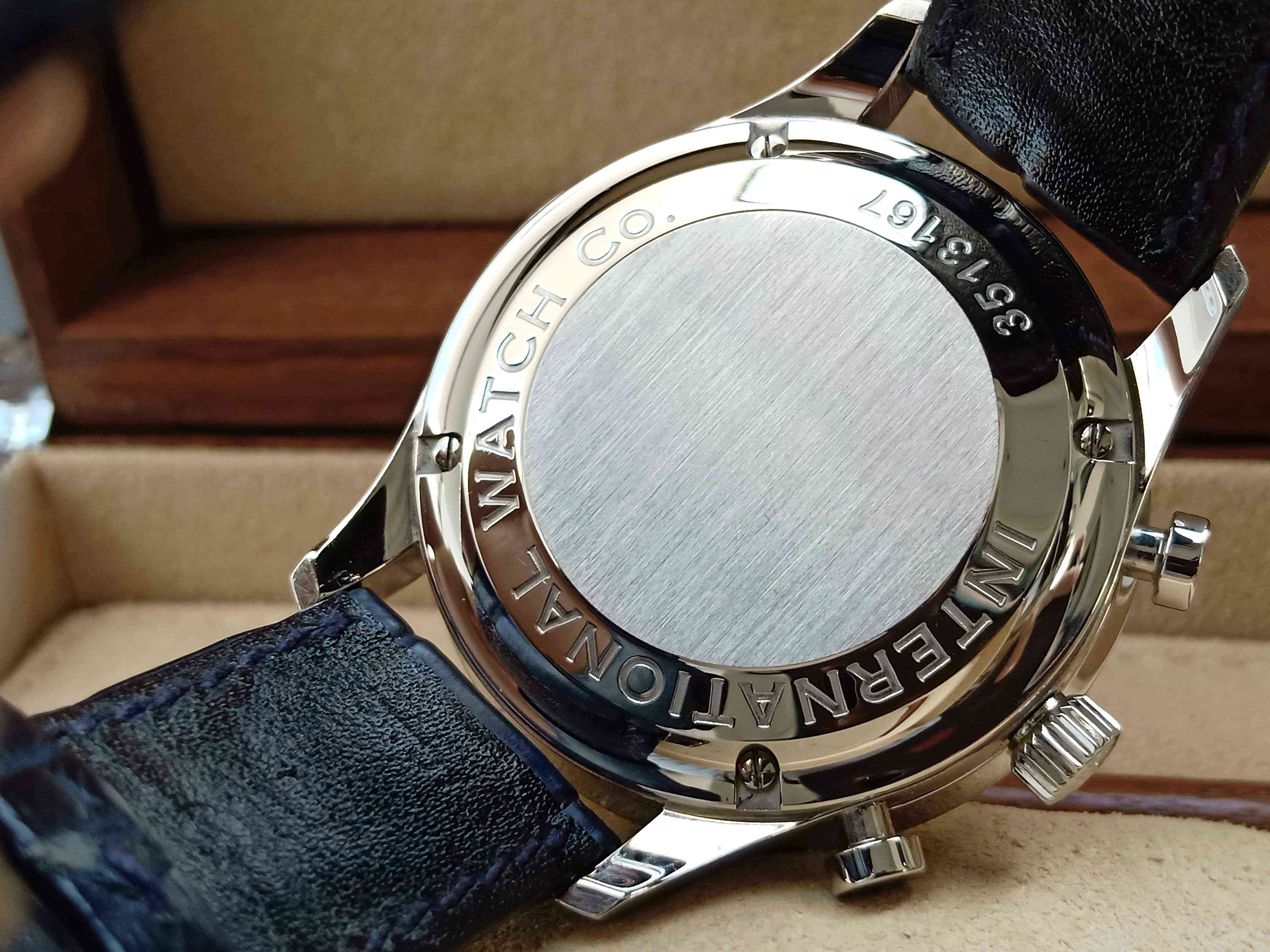 IWC Portuguese Chronograph IW3714 Blue Steel Diamond