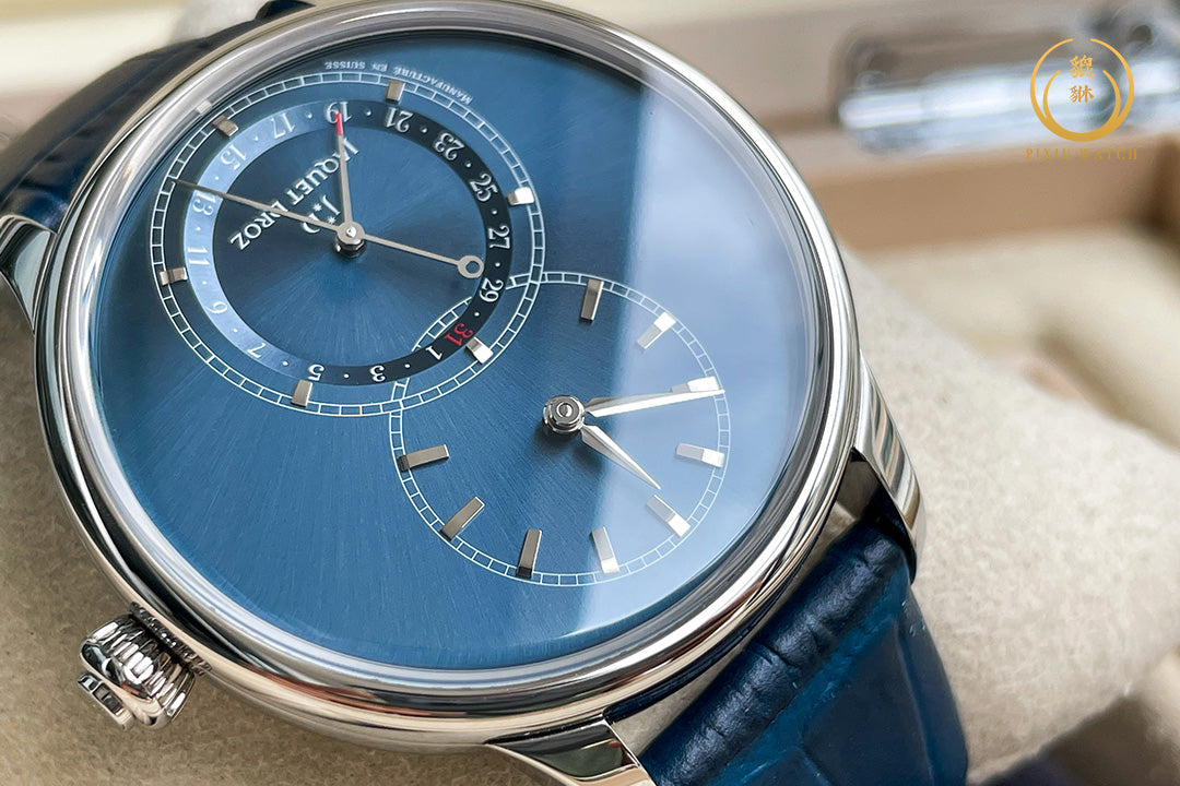 Jaquet Droz Grande Seconde Quantième Satin-Brushed Blue