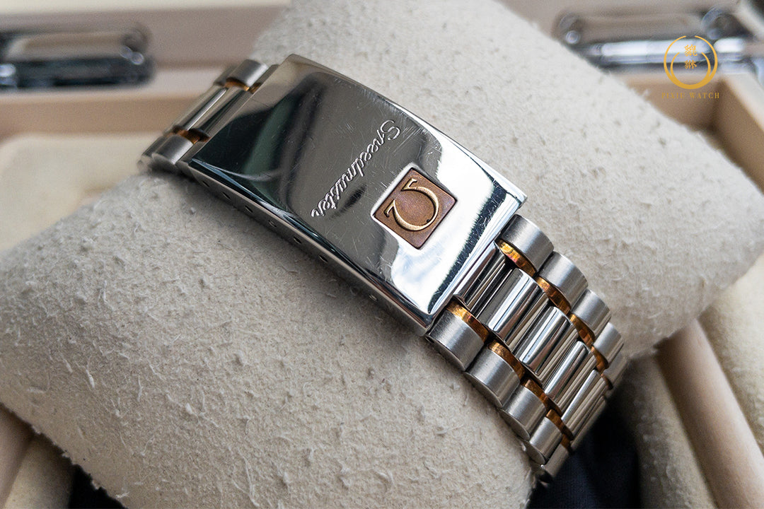 Omega Speedmaster Date Chronograph Steel Yellow Gold