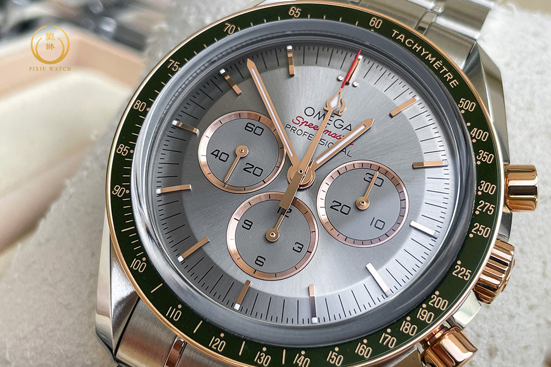 Omega Speedmaster Tokyo 2020 Green Steel/Sedna Gold Limited