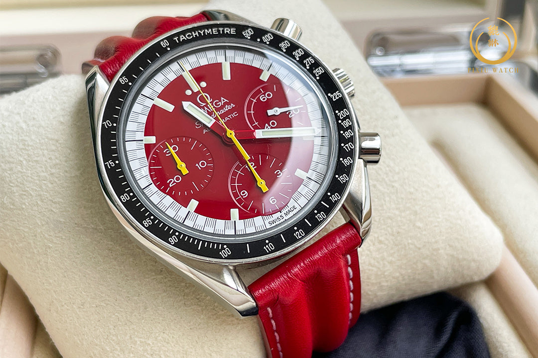 Omega Speedmaster Reduced Racing Red Dial Michael Schumacher