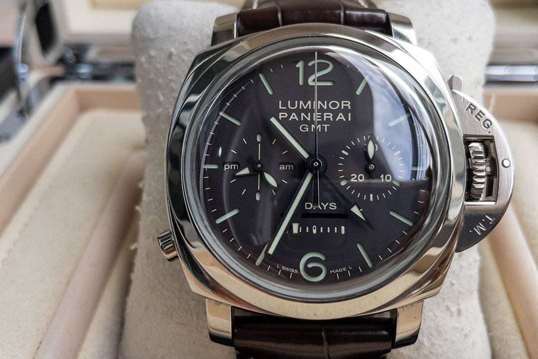 Panerai Luminor 1950 PAM00275 8 Days Chrono Monopulsante GMT Titanium