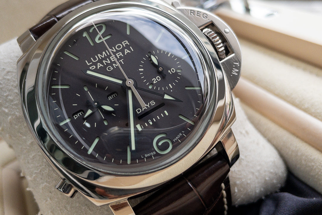 Panerai Luminor 1950 PAM00275 8 Days Chrono Monopulsante GMT Titanium
