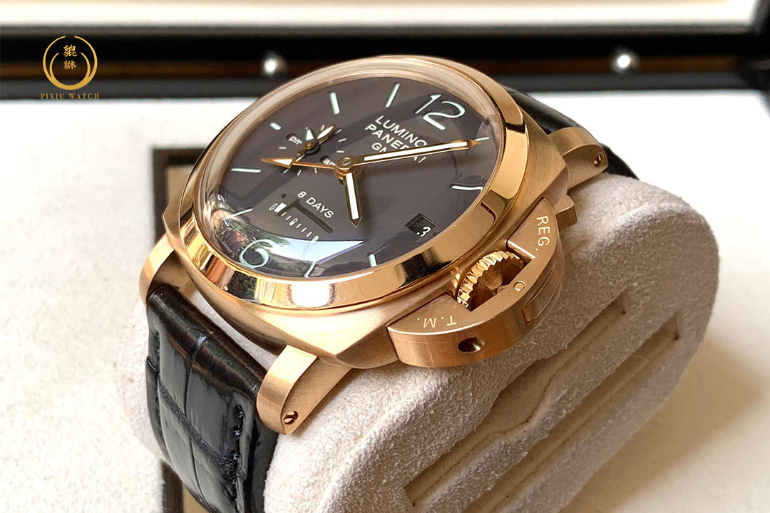 Panerai Luminor 1950 GMT 8 Days Oro Rosso Rose Gold Pam289