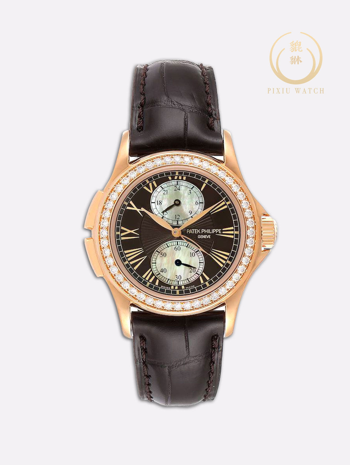 Patek Philippe Calatrava 4934R-001 Travel Time MOP Diamonds