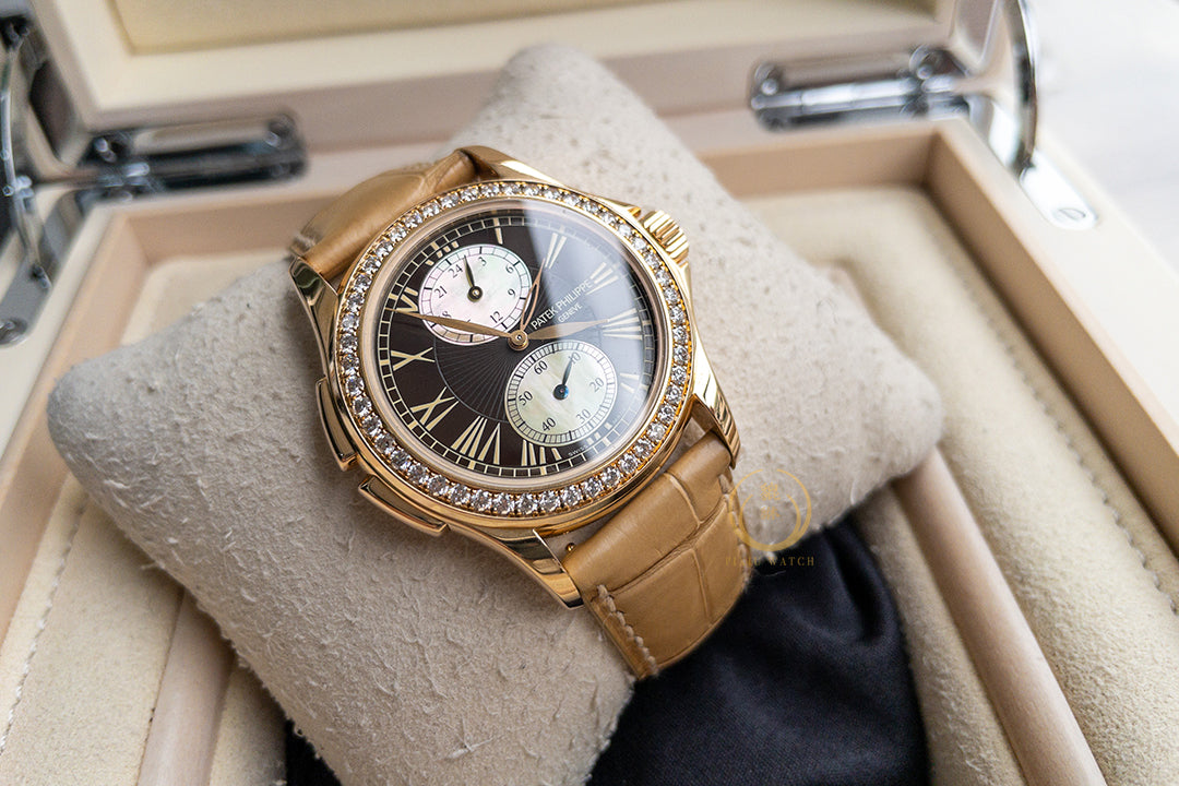 Patek Philippe Calatrava 4934R-001 Travel Time MOP Diamonds