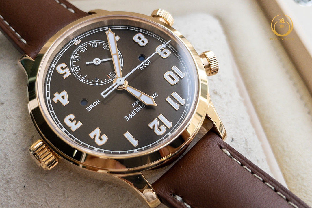“ของใหม่” Patek Philippe Complications Calatrava 7234R Pilot Travel Time Rose Gold