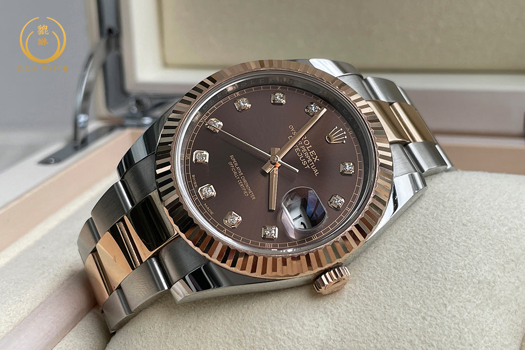 Rolex Datejust Pink Gold Oyster Two Tone