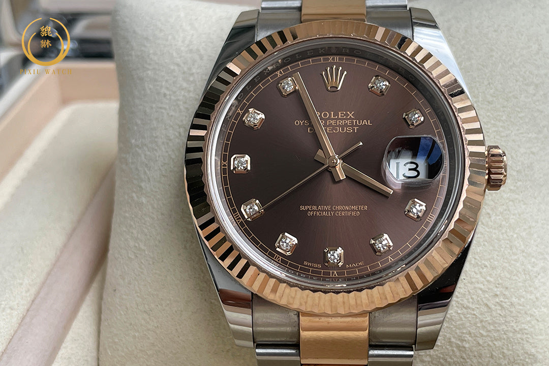 Rolex Datejust Pink Gold Oyster Two Tone