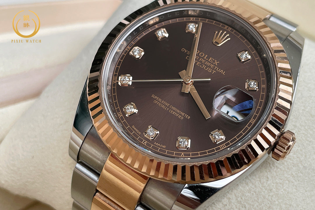 Rolex Datejust Pink Gold Oyster Two Tone