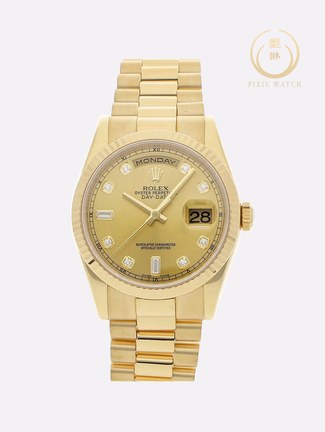Rolex Day-Date Yellow Gold Diamond