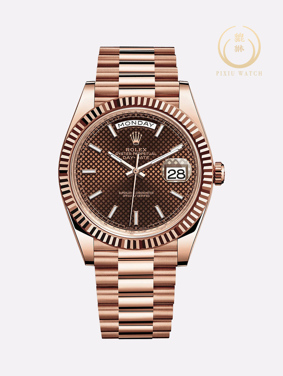 Rolex Day-Date Chocolate Dial 18K Everose Gold