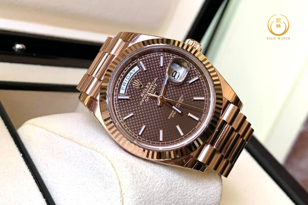 Rolex Day-Date Chocolate Dial 18K Everose Gold