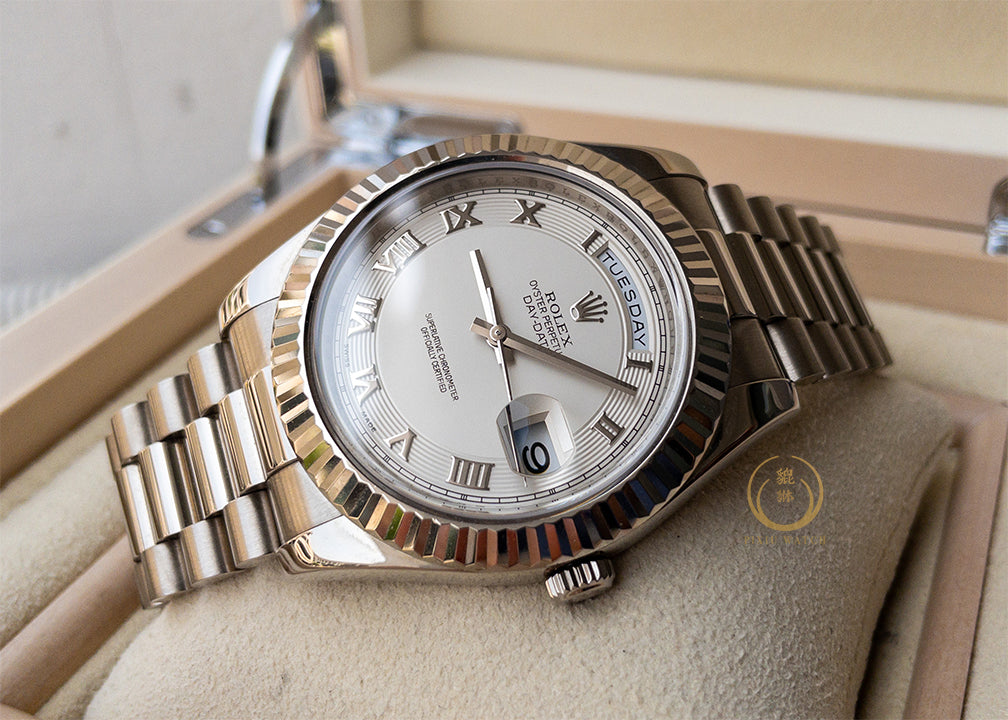 Rolex Day-Date II 218239 Full White Gold