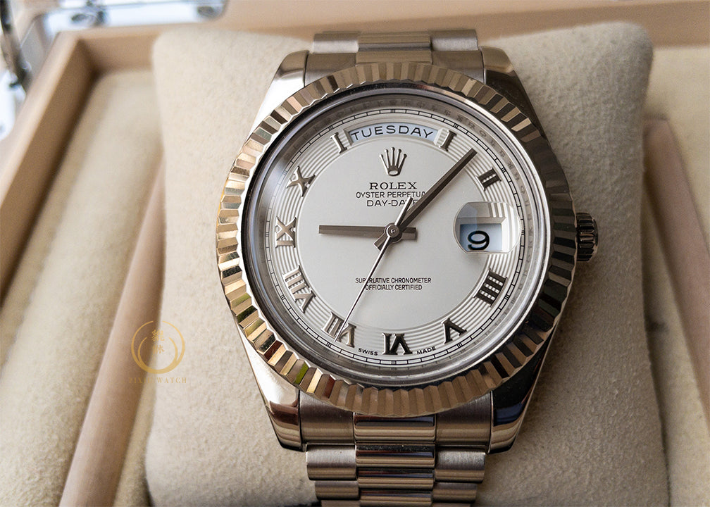 Rolex Day-Date II 218239 Full White Gold