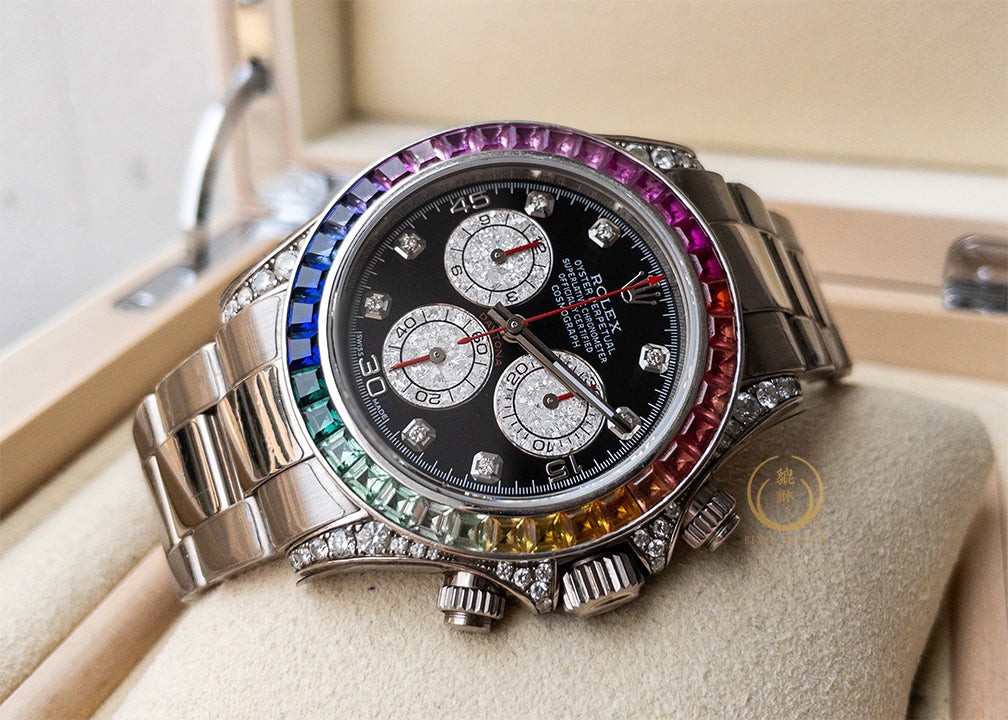 Rolex Daytona Rainbow "After Setting" Full WG