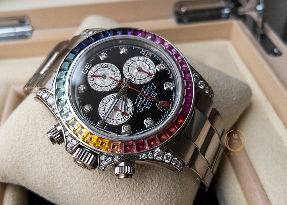 Rolex Daytona Rainbow "After Setting" Full WG