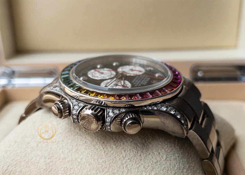 Rolex Daytona Rainbow "After Setting" Full WG