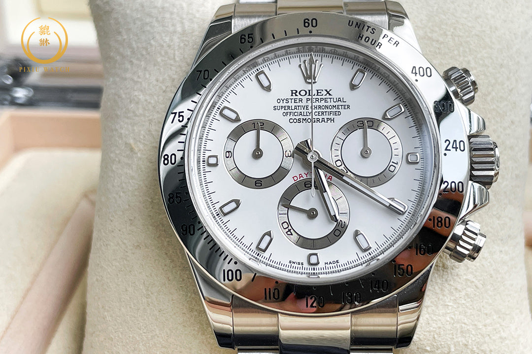 Rolex Daytona Steel White Dial Scramble Series