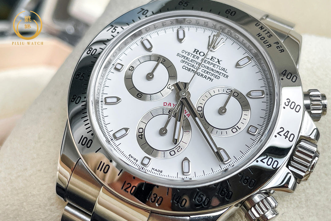 Rolex Daytona Steel White Dial Scramble Series