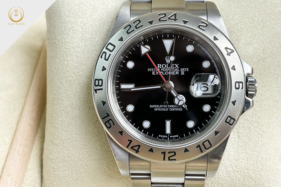勞力士 Explorer II 黑面紅針
