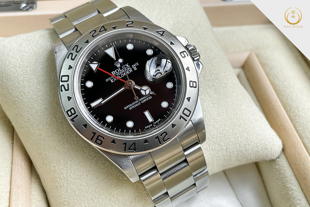 勞力士 Explorer II 黑面紅針