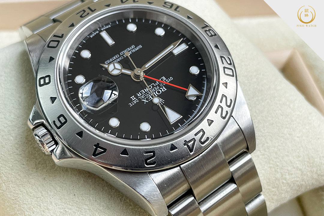 勞力士 Explorer II 黑面紅針
