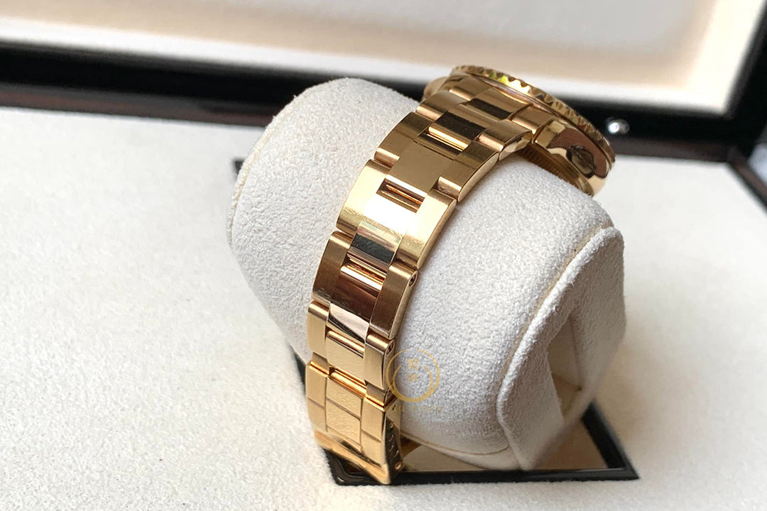 Rolex Ladies Yacht-Master 18K Yellow Gold White Dial