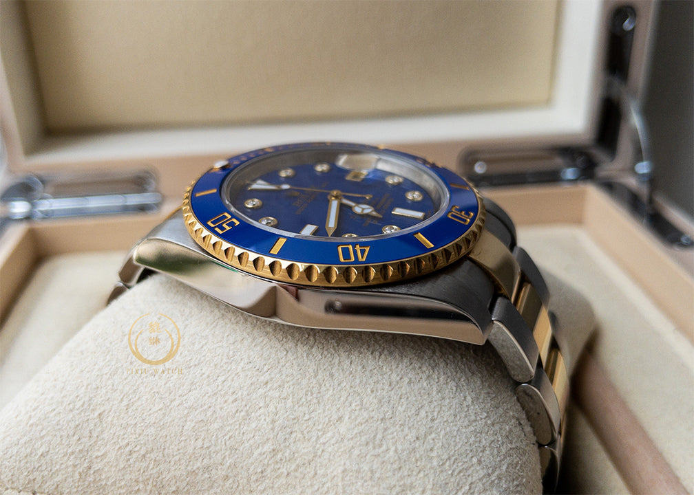 Rolex Sub Date Two Tone Blue Sunburst