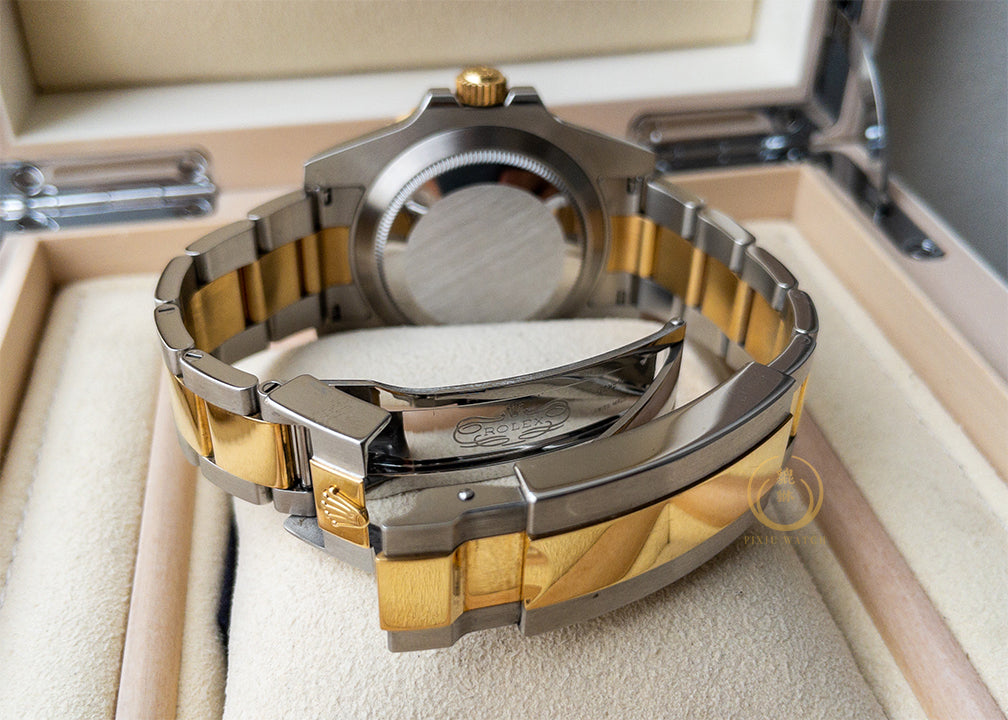 Rolex Sub Date Two Tone Blue Sunburst