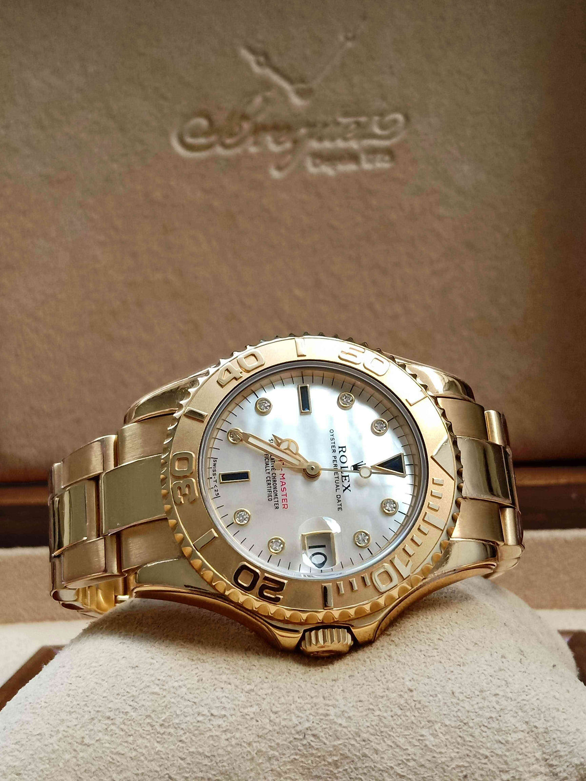 Rolex Yacht-Master Yellow Gold Diamond MOP Dial