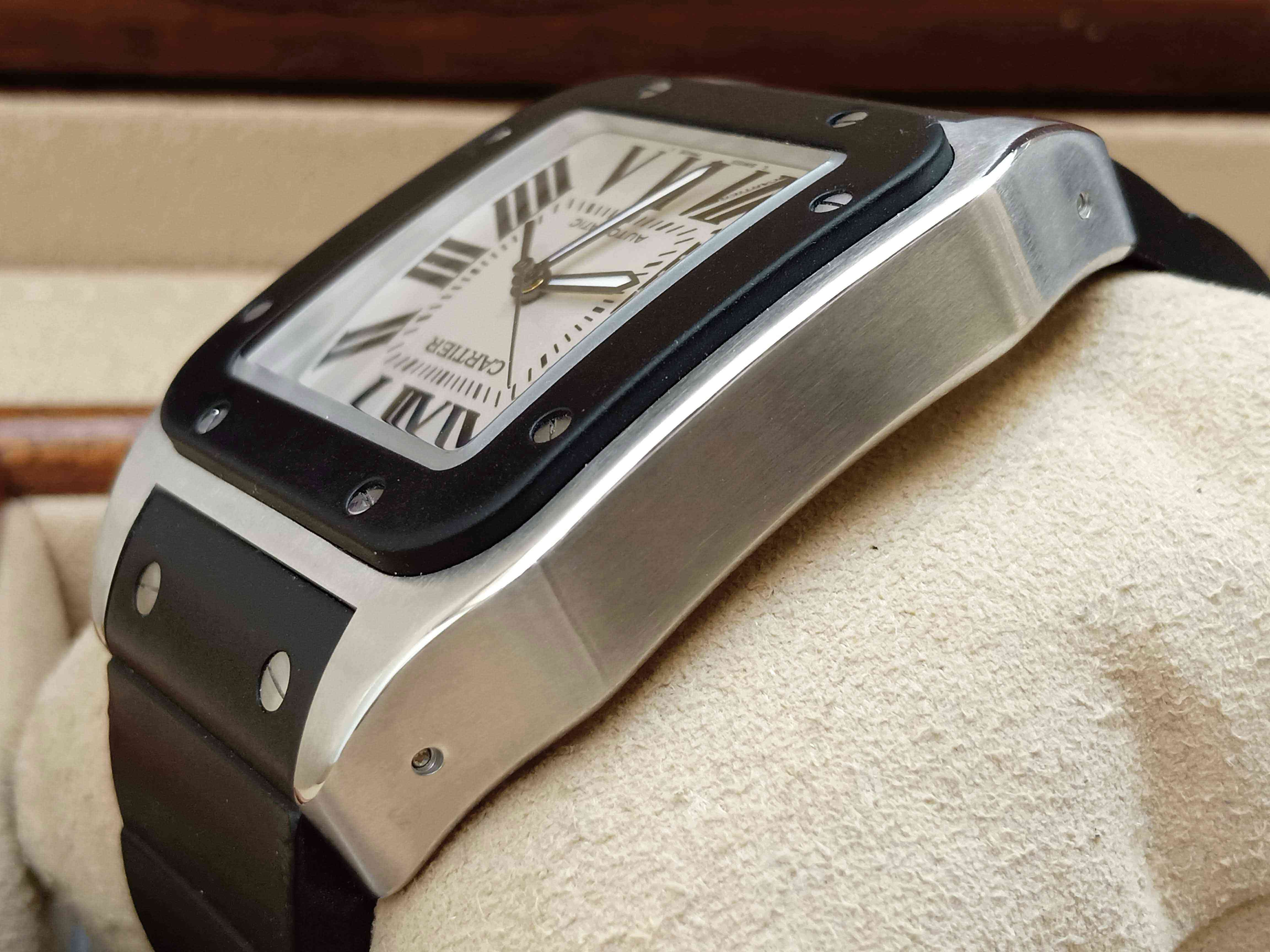 Cartier Santos 100 Rubber Dial