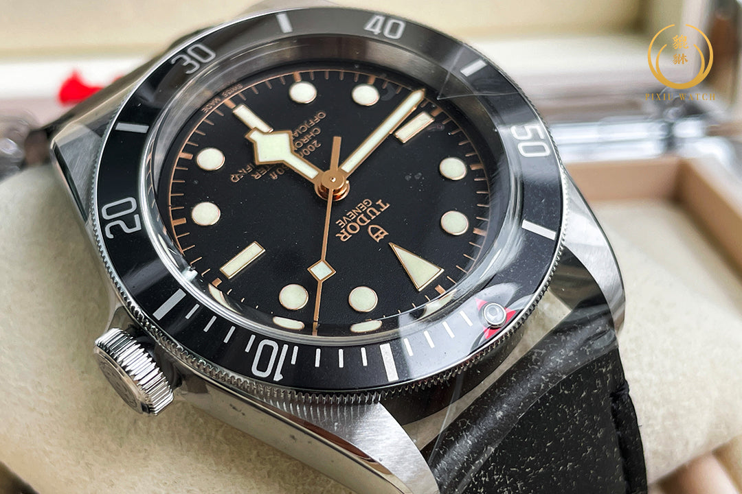 NEW" Tudor Black Bay Black Aged Strap