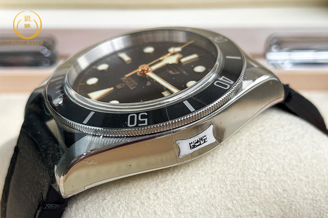 NEW" Tudor Black Bay Black Aged Strap