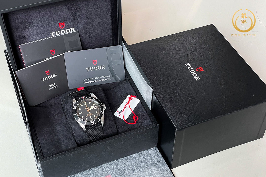 NEW" Tudor Black Bay Black Fabric Strap