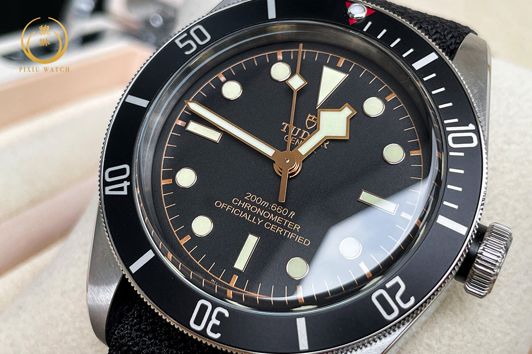 NEW" Tudor Black Bay Black Fabric Strap