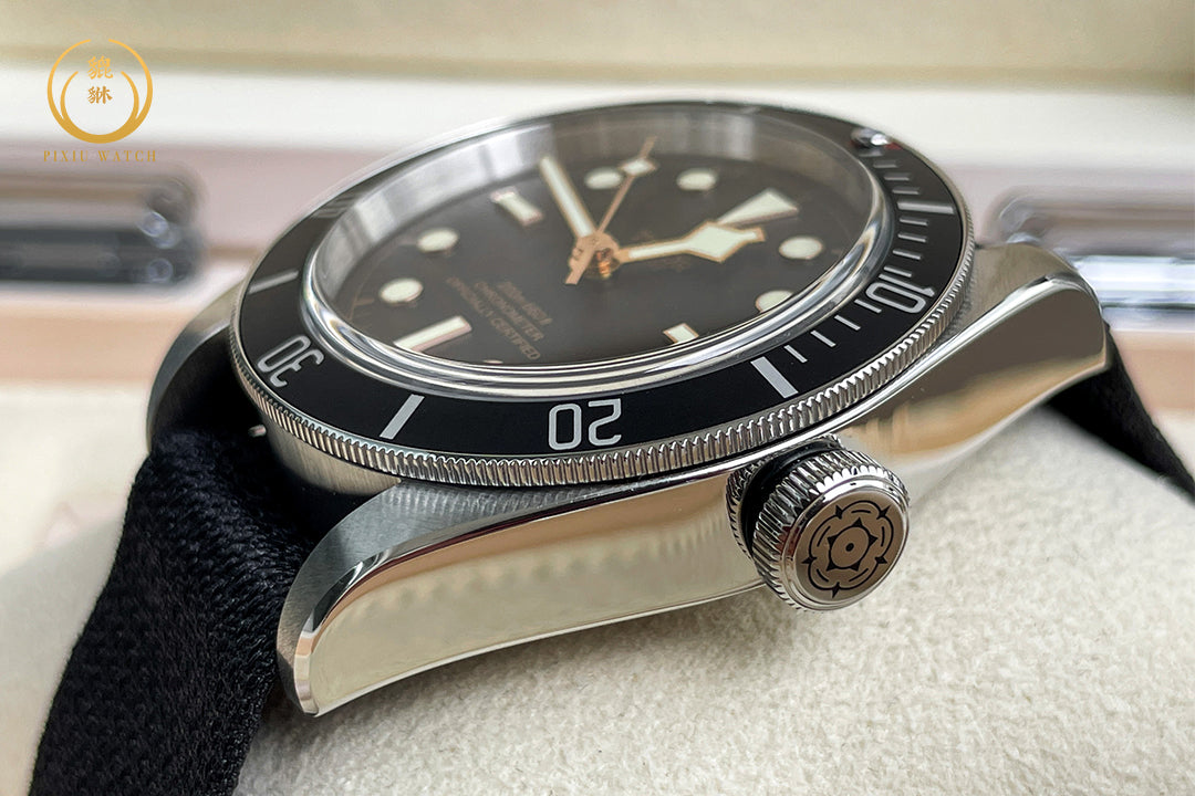 NEW" Tudor Black Bay Black Fabric Strap
