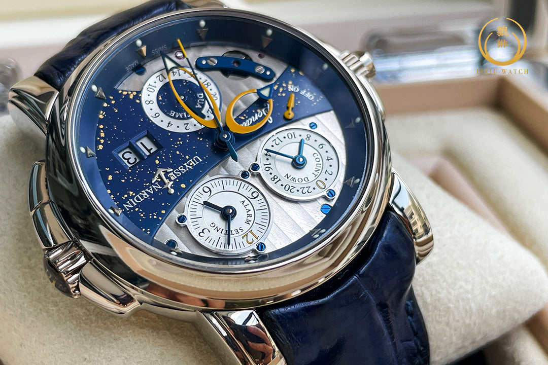 Ulysse Nardin 670-88 Sonata Cathedral Dual Time 18K White Gold