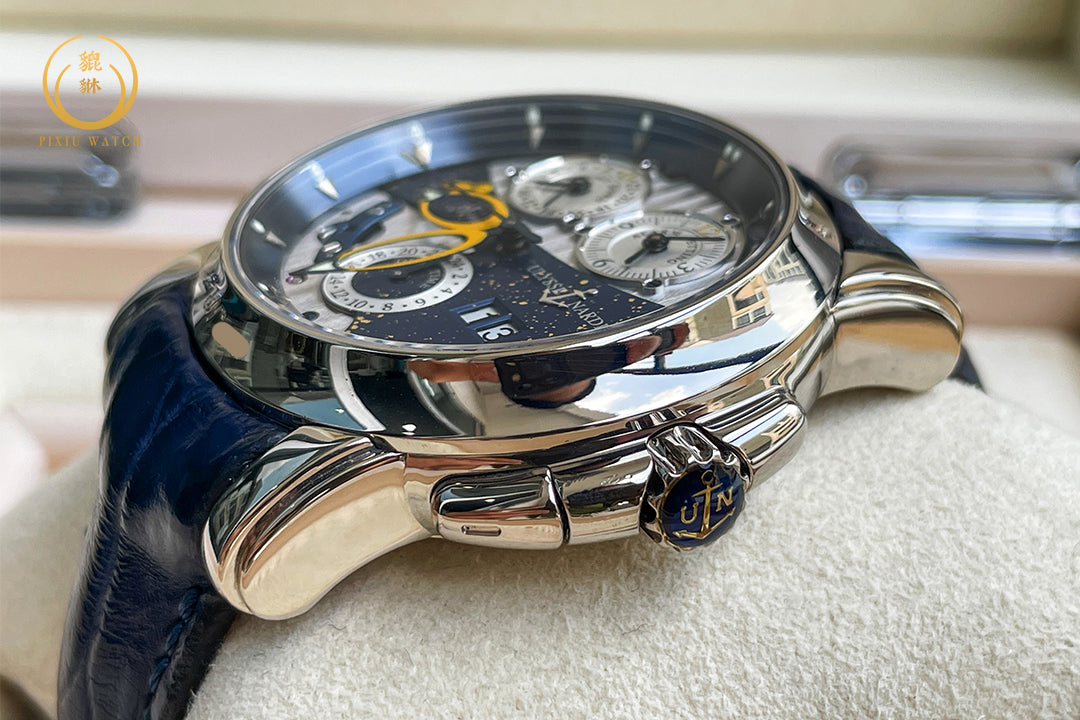 Ulysse Nardin 670-88 Sonata Cathedral Dual Time 18K White Gold
