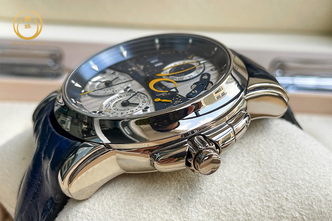 Ulysse Nardin 670-88 Sonata Cathedral Dual Time 18K White Gold