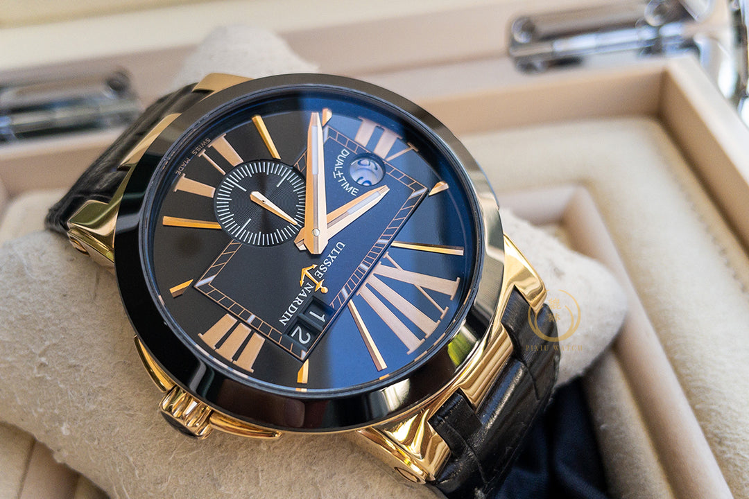 Ulysse Nardin Executive 246-00 Dual Time Rose Gold Ceramic