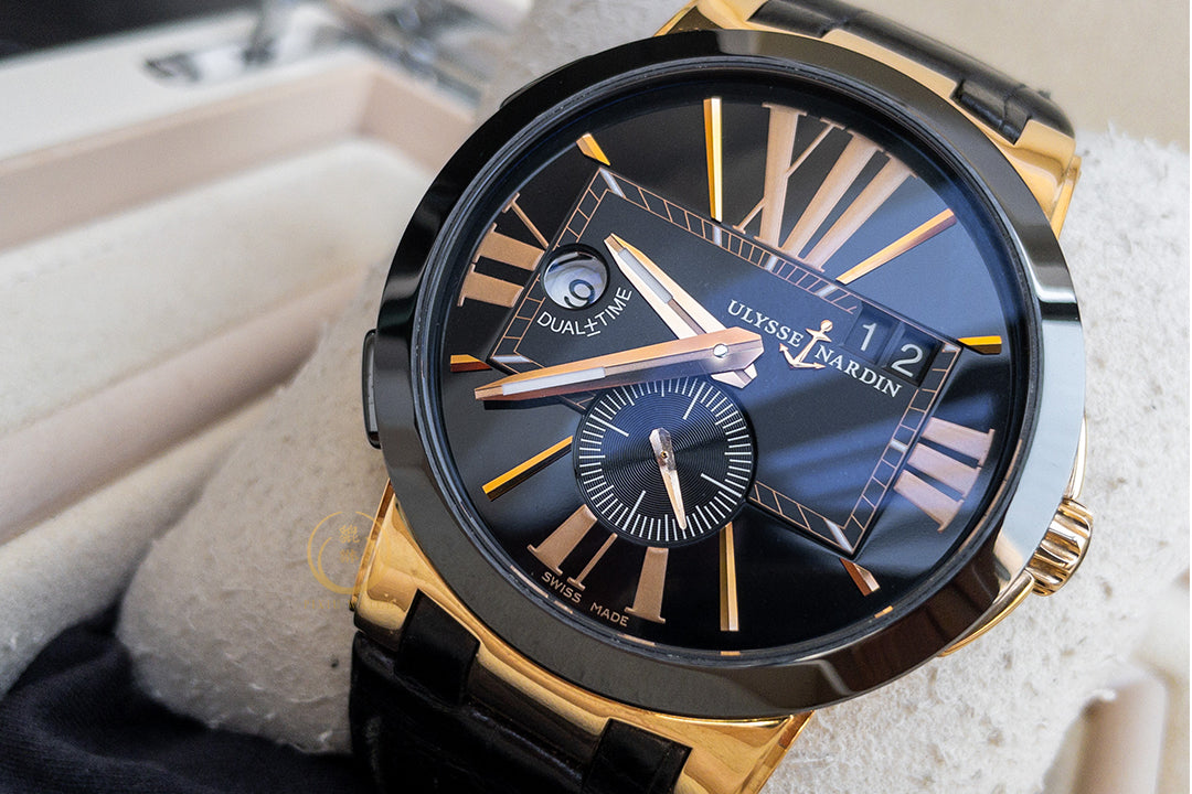 Ulysse Nardin Executive 246-00 Dual Time Rose Gold Ceramic